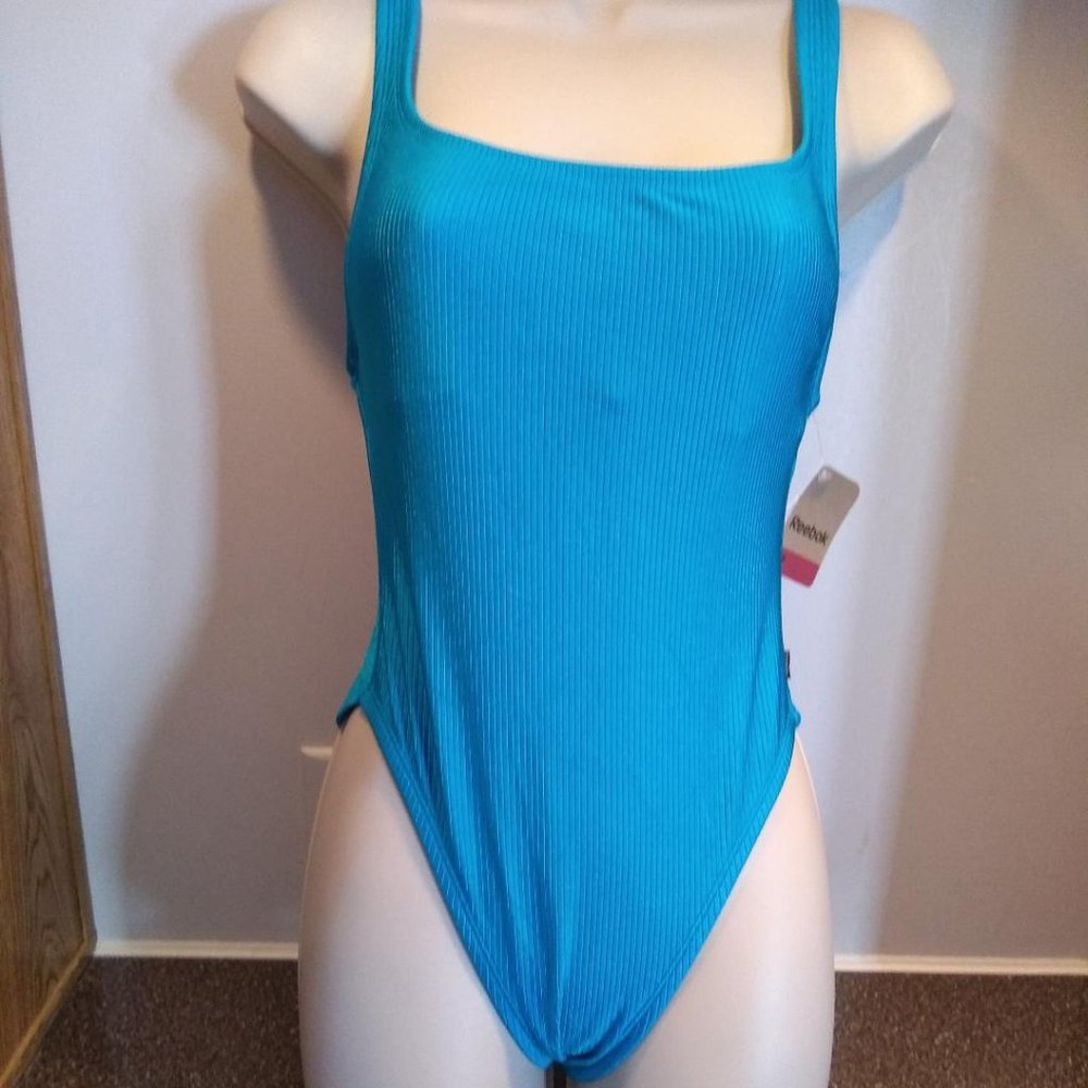 Reebok Blue One Piece Swimwear Size Large